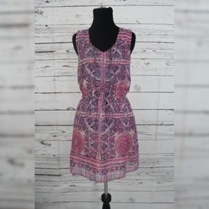 Lucky Brand V-Neck Tribal Print Tank Mini Dress